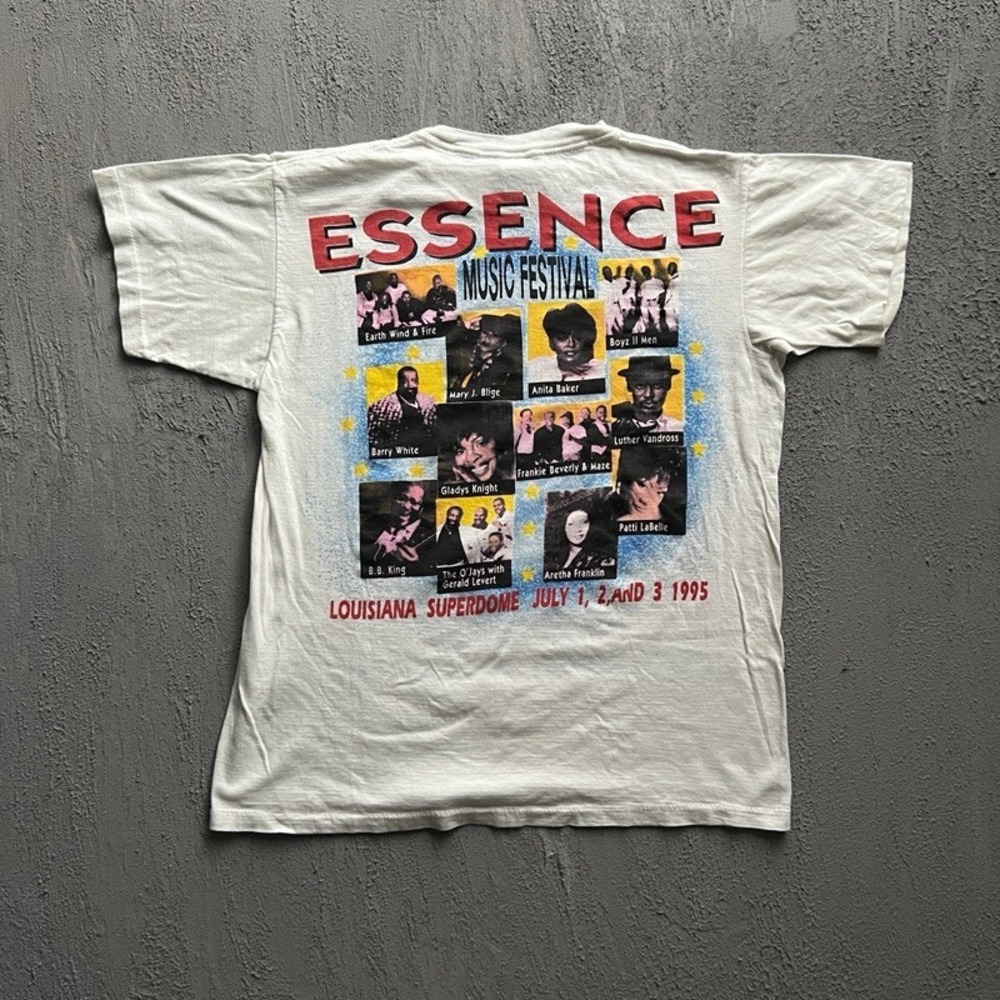 Vintage Essence Music Festival XL White 1990s Rap Tee Short Hills Tee